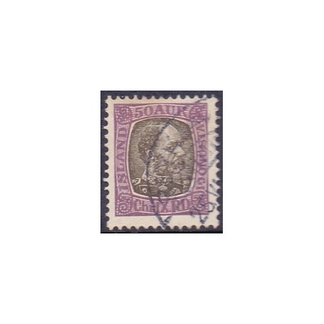 Island Tjenstemærker 50 Aur. Chr. IX. AFA nr. 23 **   stemplet st.