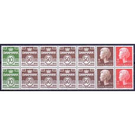 Hæftesammentryk. AFA nr. HS 4 **, postfrisk, stemplet FDC