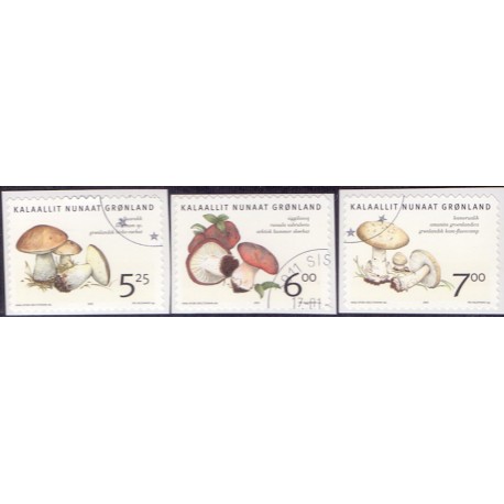 2005. 5,25-7,00 Kr. Spiselige svampe fra hæfte. AFA nr. 441E-3E postfrisk stemplet