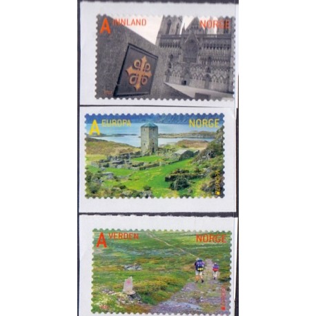 Norge. 2012. Turistfrimærker. AFA nr 1779-81 **  stemplet postfrisk FDC
