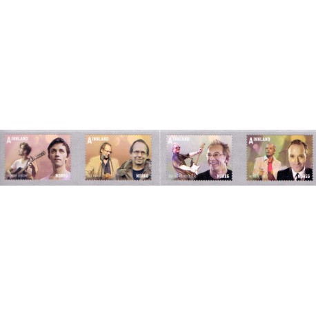 Norge. 2012. Norsk populærmusik. AFA nr 1789-92 ** stemplet postfrisk FDC