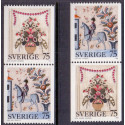 Sverige. 1973. Almuemalerier i parstykker, AFA nr. 834-37 ** (4 par)   postfrisk stemplet FDC st,