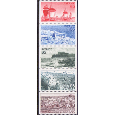 Sverige. 1974. Turistmotiver, i 5-stribe. AFA nr. 863-67 **    postfrisk stemplet FDC st,