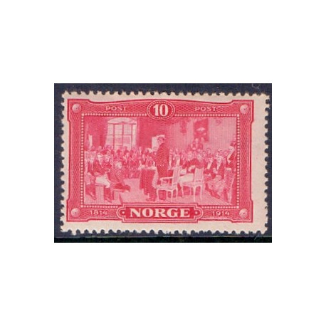 Norge. 1914. Uafhængigserklæring 10 øre. AFA nr. 90 **