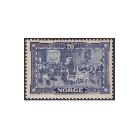 Norge. 1914. Uafhængigserklæring 20 øre. AFA nr. 91 **
