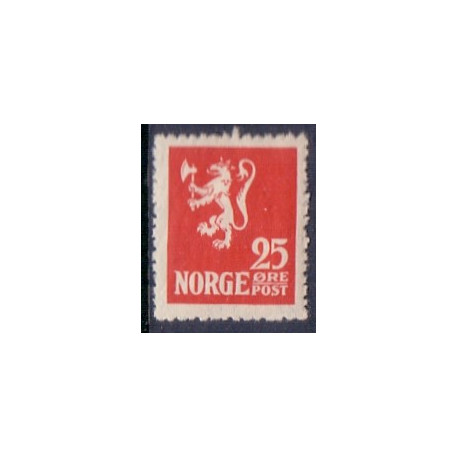 Norge. 1922-24. Løvetype. 25 Øre. AFA nr. 105 **