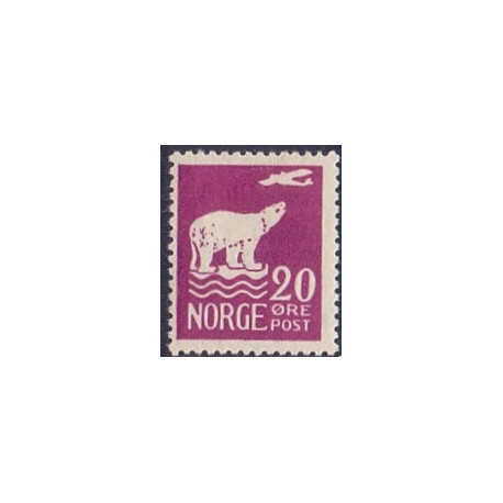 Norge. 1925. Amundsen Polflyvning. 20 Øre. AFA nr. 112 **