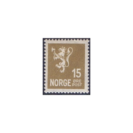 Norge. 1926. Løvetype. 15 Øre. AFA nr. 119 **                        st. stemplet postfrisk