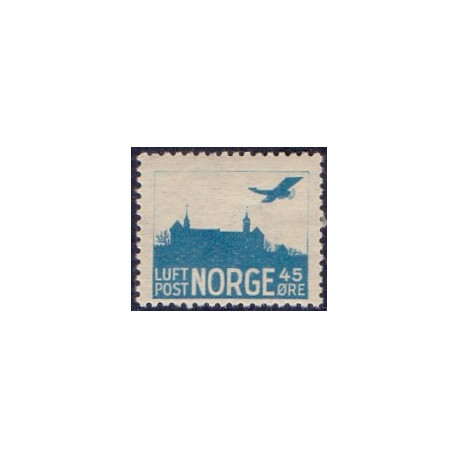 Norge. 1927. Luftpost, 45 Øre. Tp II. AFA nr. 127 **                                                    st. stemplet postfrisk