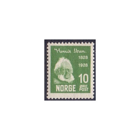 Norge. 1928. Henrik Ibsen. 10 øre. AFA nr. 135 ** st. stemplet postfrisk