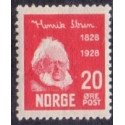 Norge. 1928. Henrik Ibsen. 20 øre. AFA nr. 137 ** st. stemplet postfrisk