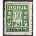 Norge. 1929. Provisorier på portomærker. 10 øre. AFA nr. 141 ** st. stemplet postfrisk