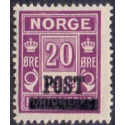 Norge. 1929. Provisorier på portomærker. 20 øre. AFA nr. 143 ** st. stemplet postfrisk