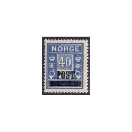 Norge. 1929. Provisorier på portomærker. 40 øre. AFA nr. 144 ** st. stemplet postfrisk