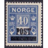 Norge. 1929. Provisorier på portomærker. 40 øre. AFA nr. 144 ** st. stemplet postfrisk