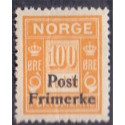 Norge. 1929. Provisorier på portomærker. 100 øre. AFA nr. 146 ** st. stemplet postfrisk
