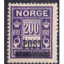 Norge. 1929. Provisorier på portomærker. 200 øre. AFA nr. 147 ** st. stemplet postfrisk