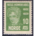 Norge. 1929. N.H. Abels død 10 øre. AFA nr. 148 ** st. stemplet postfrisk
