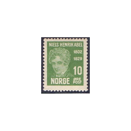 Norge. 1929. N.H. Abels død 10 øre. AFA nr. 148 ** st. stemplet postfrisk
