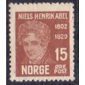 Norge. 1929. N.H. Abels død 15 øre. AFA nr. 149 ** st. stemplet postfrisk