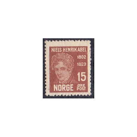 Norge. 1929. N.H. Abels død 15 øre. AFA nr. 149 ** st. stemplet postfrisk