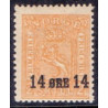 Norge. 1929. Provisorium 14 Øre./2 Sk.  AFA nr. 152 ** st. stemplet postfrisk