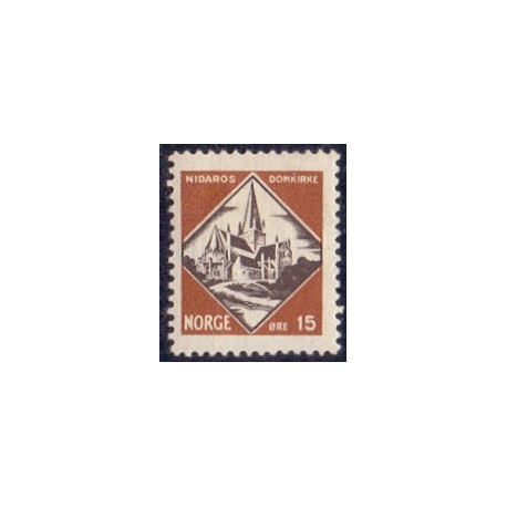 Norge. 1930. Olav den Hellige. 15 Øre. AFA nr. 156 **  st. stemplet postfrisk