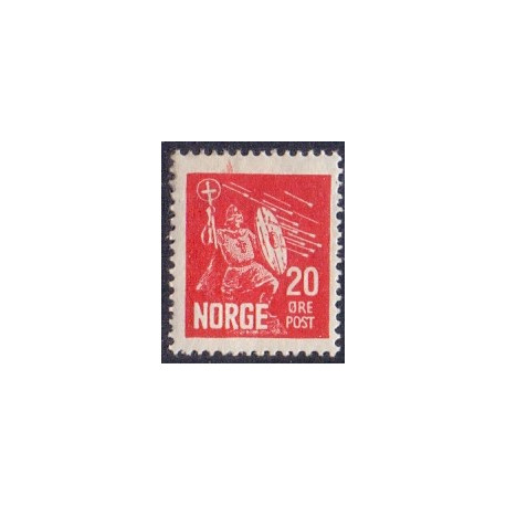 Norge. 1930. Olav den Hellige. 20 Øre. AFA nr. 157 **  st. stemplet postfrisk