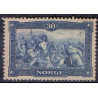 Norge. 1930. Olav den Hellige. 30 Øre. AFA nr. 158 **  st. stemplet postfrisk