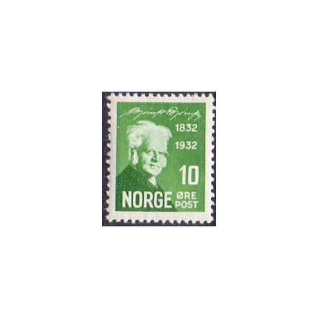 Norge. 1932. Bj, Bjørnson fødsel. 10 Øre. AFA nr. 163 **  st. stemplet postfrisk