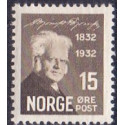 Norge. 1932. Bj, Bjørnson fødsel. 15 Øre. AFA nr. 164 **  st. stemplet postfrisk