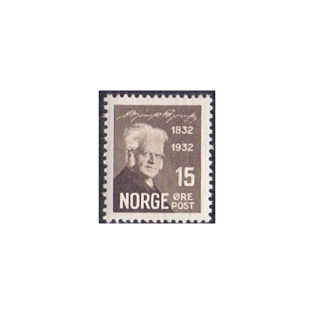 Norge. 1932. Bj, Bjørnson fødsel. 15 Øre. AFA nr. 164 **  st. stemplet postfrisk
