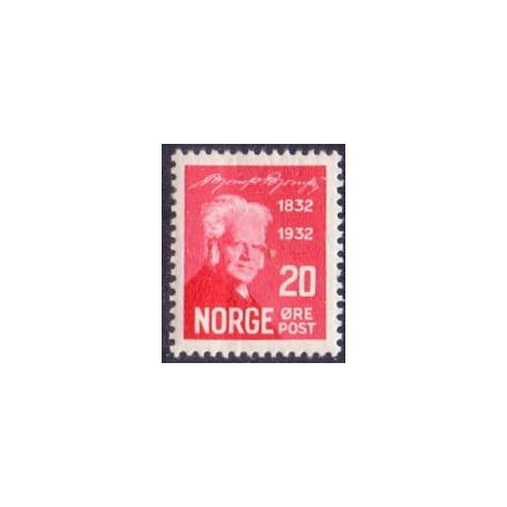 Norge. 1932. Bj, Bjørnson fødsel. 20 Øre. AFA nr. 165 ** st. stemplet postfrisk