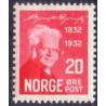 Norge. 1932. Bj, Bjørnson fødsel. 20 Øre. AFA nr. 165 ** st. stemplet postfrisk