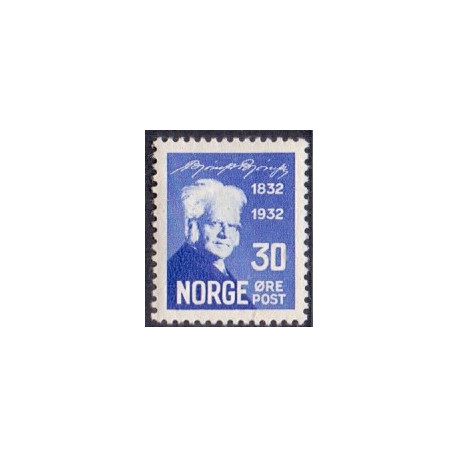 Norge. 1932. Bj, Bjørnson fødsel. 30 Øre. AFA nr. 166 ** st. stemplet postfrisk