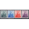 Norge. 1937-38. Dybtryk. 1,00-5,00 Kr. AFA nr. 192-95 ** st. stemplet postfrisk