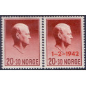 Norge. 1942, Quisling. AFA nr. 279-80 **  st. stemplet postfrisk