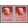 Norge. 1942, Quisling. AFA nr. 279-80 **  st. stemplet postfrisk