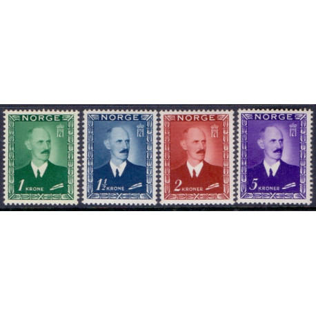 Norge. 1946, Haakon VII. AFA nr. 329-32 ** stemplet postfrisk FDC