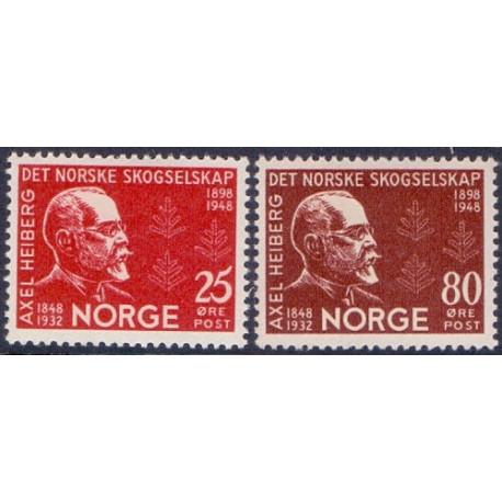 Norge. 1948. Norsk skovselskab. AFA nr. 350-51 ** stemplet postfrisk FDC
