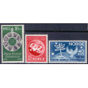 Norge. 1949. Verdenspostforeningen. AFA nr. 358-60 ** stemplet postfrisk FDC