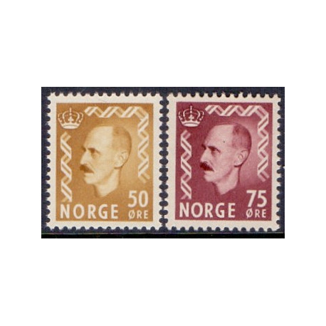 Norge. 1957. Haakon VII suppleringsværdier. AFA nr. 428-29 ** stemplet postfrisk FDC