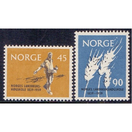 Norge. 1959. Landbrugshøjskolen. AFA nr. 451-52 ** stemplet postfrisk FDC
