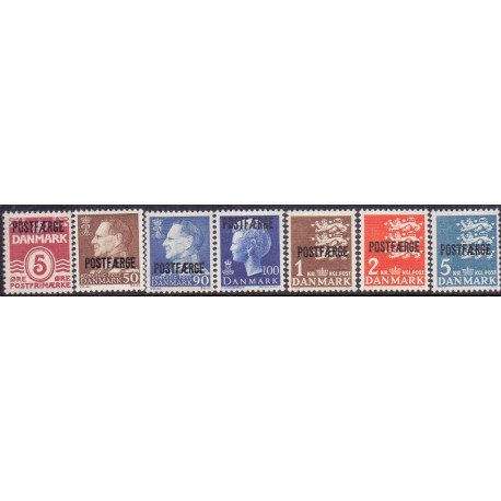 Danmark Postfærge 1967-75. Suppleringsværdier AFA nr. 44-50  **/MNH  stemplet/used