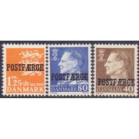 Danmark Postfærge 1965-67. Suppleringsværdier AFA nr. 41-43  **/MNH  stemplet/used