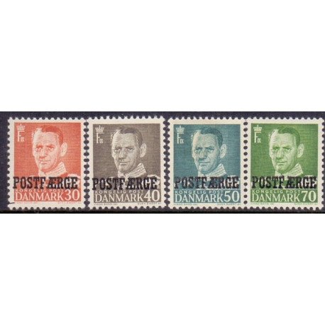 Danmark Postfærge 1949. nye værdier AFA nr. 37-40  **/MNH  stemplet/used