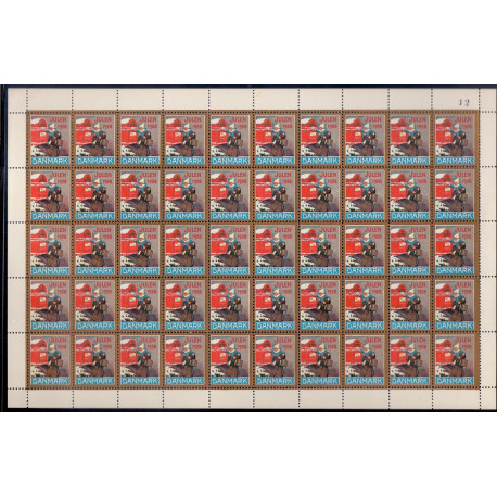 Danmark julemærke 1928 i helark ufoldet, foldet **/*