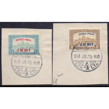 Ungarn/Hungary 1918. Airmail, AFA nr 187-88