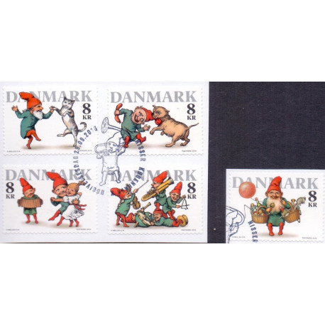 2016. Nisser AFA nr. 1881-85, postfrisk Stemplet FDC