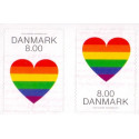 2017. Pride, AFA nr. 1899-1900, postfrisk Stemplet FDC